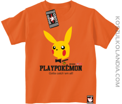 Play Pokemon - Koszulka dziecięca pomarańcz 