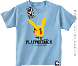 Play Pokemon - Koszulka dziecięca błękit 