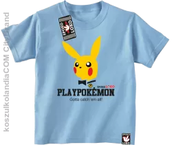 Play Pokemon - Koszulka dziecięca błękit 