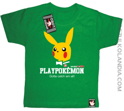 Play Pokemon - Koszulka dziecięca zielona 