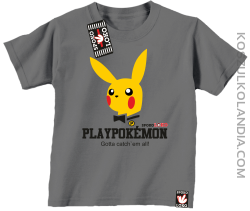 Play Pokemon - Koszulka dziecięca szara 