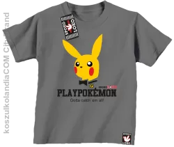 Play Pokemon - Koszulka dziecięca szara 