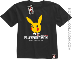 Play Pokemon - Koszulka dziecięca czarna 
