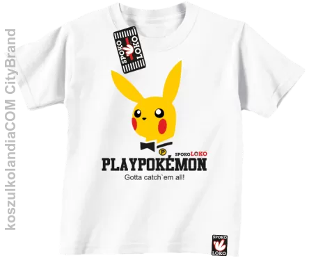 Play Pokemon - Koszulka dziecięca biała 