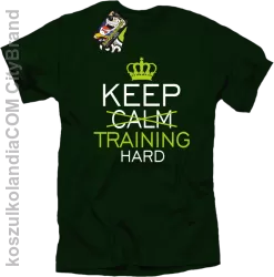 Keep Calm and TRAINING HARD - Koszulka męska butelkowa 