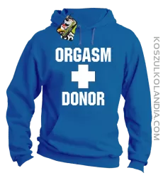 Orgasm Donor - Bluza męska z kapturem niebieska 