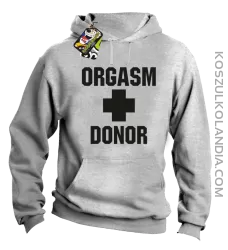 Orgasm Donor - Bluza męska z kapturem melanż 