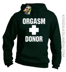 Orgasm Donor - Bluza męska z kapturem butelkowa 
