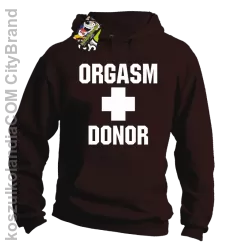 Orgasm Donor - Bluza męska z kapturem brązowa 