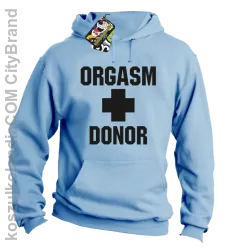 Orgasm Donor - Bluza męska z kapturem błękitna 