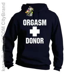 Orgasm Donor - Bluza męska z kapturem granatowa 