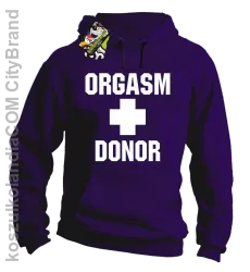 Orgasm Donor - Bluza męska z kapturem fioletowa 