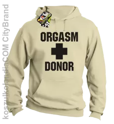 Orgasm Donor - Bluza męska z kapturem beżowa 