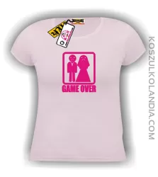 Koszulka GAME OVER damska różowa