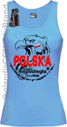 Polska Wielka Niepodległa - Top damski błękit 