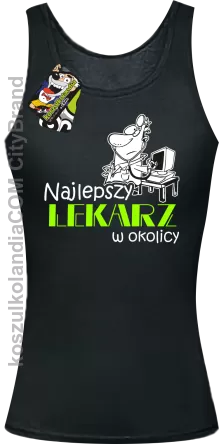 Najlepszy lekarz w okolicy - Top damski czarny 