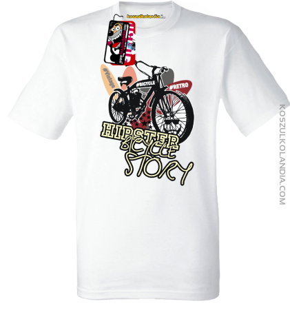 HIPSTER Modern Bicycle - koszulka męska