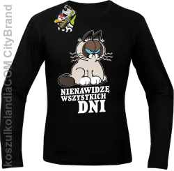 Nienawidzę wszystkich dni - Longsleeve męski czarny 