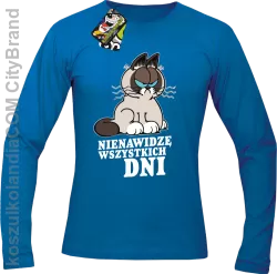 Nienawidzę wszystkich dni - Longsleeve męski niebieski 