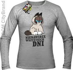 Nienawidzę wszystkich dni - Longsleeve męski melanż 