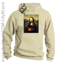 MonaLisa Mother Ducker - Bluza męska z kapturem beżowa 