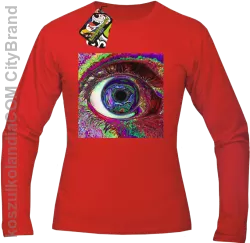 PSYCHODELIC EYE - Longsleeve męski czerwony 