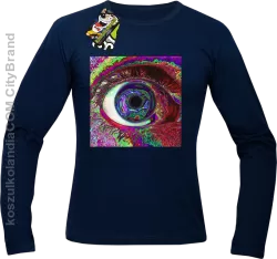 PSYCHODELIC EYE - Longsleeve męski granat 