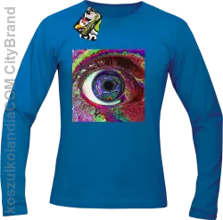 PSYCHODELIC EYE - Longsleeve męski niebieski 
