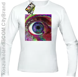 PSYCHODELIC EYE - Longsleeve męski biały 