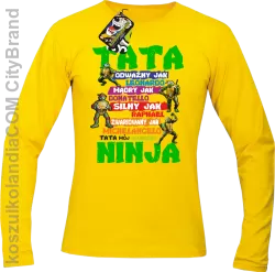 Tata Odważny jak Leonardo Żółwie NINJA Turtles - Longsleeve męski żółty 