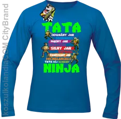 Tata Odważny jak Leonardo Żółwie NINJA Turtles - Longsleeve męski niebieski