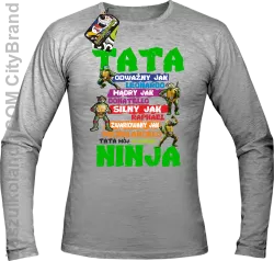 Tata Odważny jak Leonardo Żółwie NINJA Turtles - Longsleeve męski melanż 