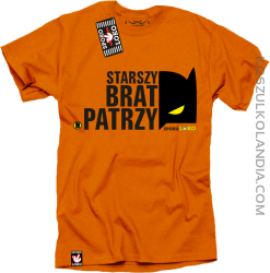 STARSZY BRAT PATRZY - Koszulka męska pomarańcz 