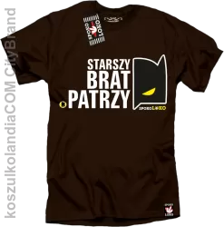 STARSZY BRAT PATRZY - Koszulka męska brąz 