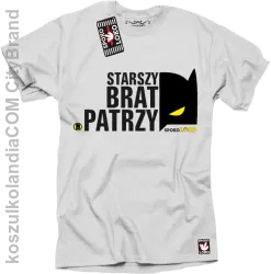 STARSZY BRAT PATRZY - Koszulka męska biała 