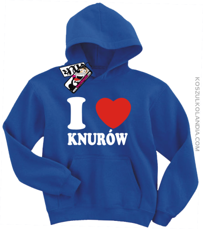 I love Knurów - bluza dziecięca z kapturem