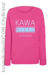 Kawa Mleko Cukier x 2 - Bluza damska standard bez kaptura fuchsia 