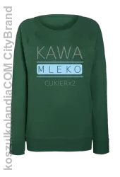 Kawa Mleko Cukier x 2 - Bluza damska standard bez kaptura butelkowa 