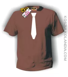 Koszulka z Krawatem STANDARD brązowa