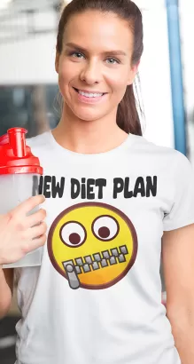 New Diet Plan - motywująca koszulka damska