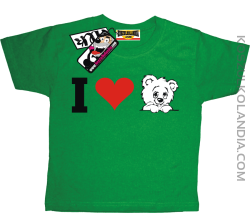 I love Misia - koszulka dziecięca - zielony
