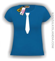 Koszulka Damska z Krawatem STANDARD granatowa