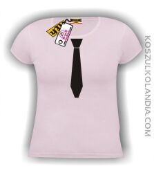 Koszulka Damska z Krawatem STANDARD różowa
