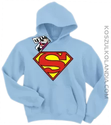 Superman - super bluza dziecięca z nadrukiem - błękitny
