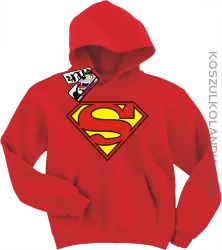 Superman - super bluza dziecięca z nadrukiem - czerwony
