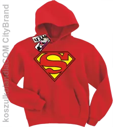 Superman - super bluza dziecięca z nadrukiem - czerwony