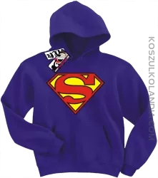 Superman - super bluza dziecięca z nadrukiem - fioletowy