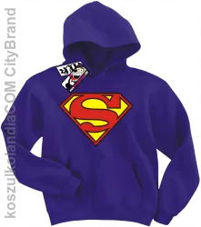 Superman - super bluza dziecięca z nadrukiem - fioletowy