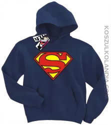 Superman - super bluza dziecięca z nadrukiem - granatowy