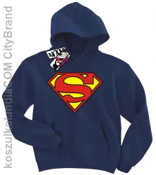 Superman - super bluza dziecięca z nadrukiem - granatowy